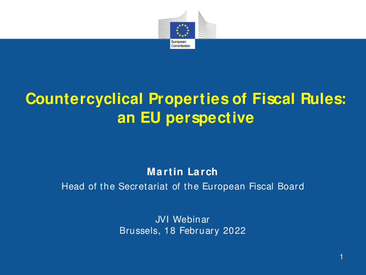 countercyclical discretionary fiscal policy calls for